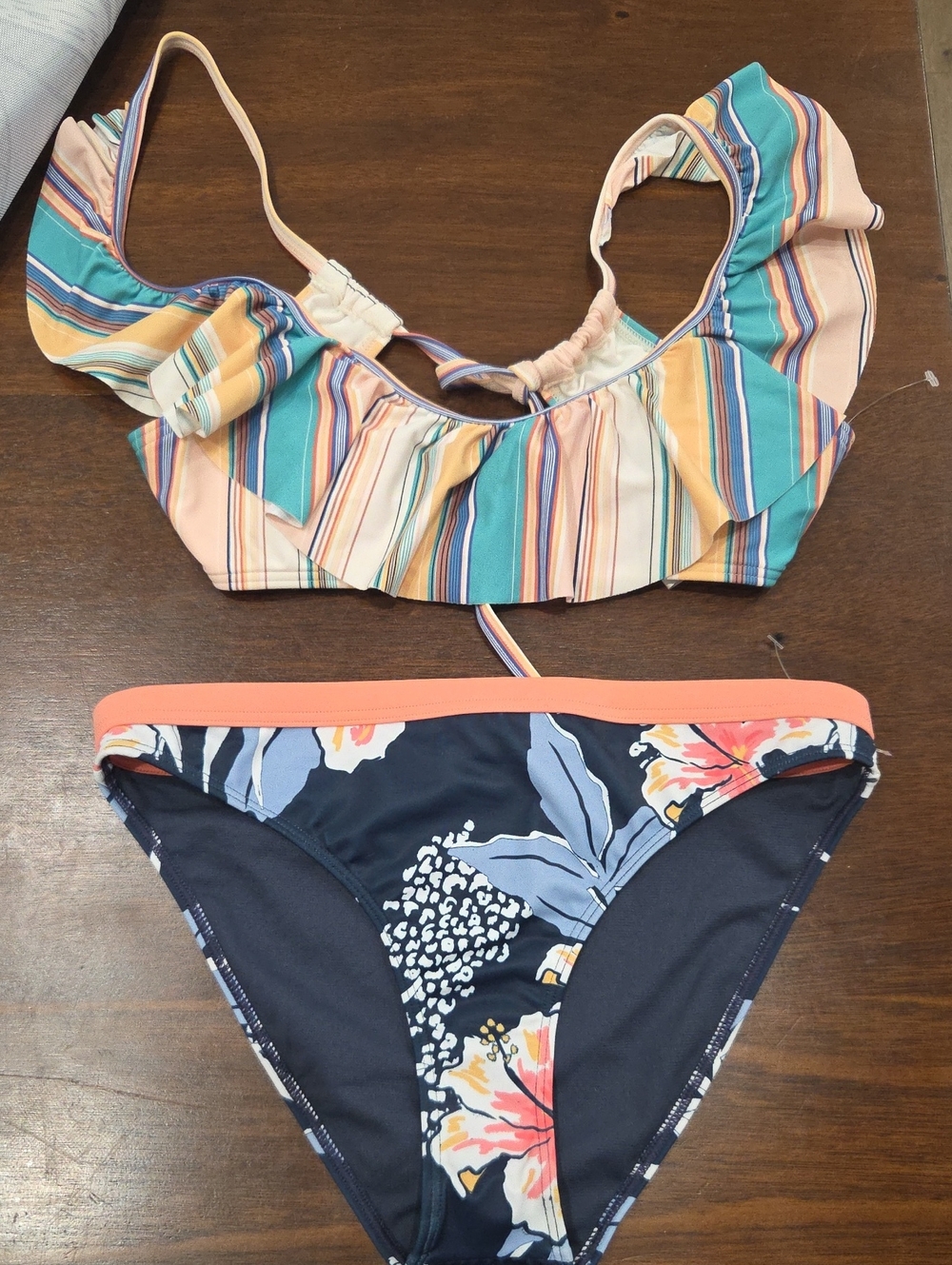 Roxy Girl Size 16 Navy Swim Bottom with O'Neill Size 14 Top
